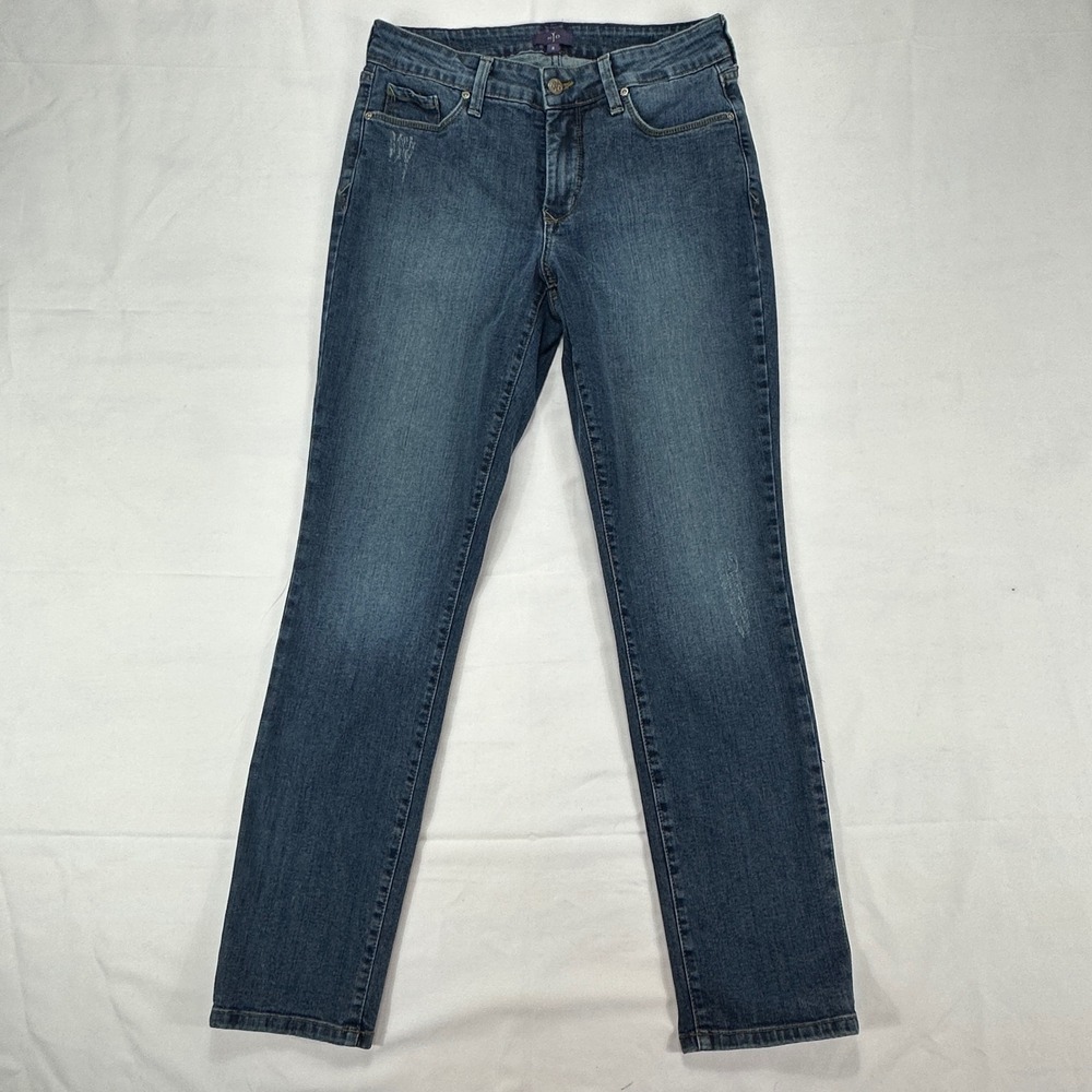 NYDJ Women's Legging Jeans Blue Wash Comfort Stretch Denim‎ Pants Sz 8